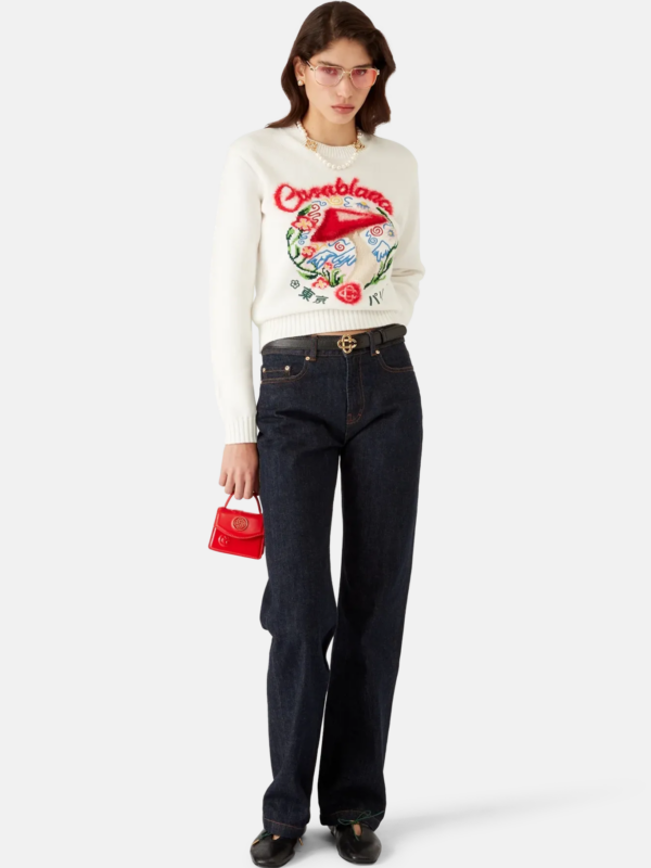 EMBROIDERED COTTON SWEATER