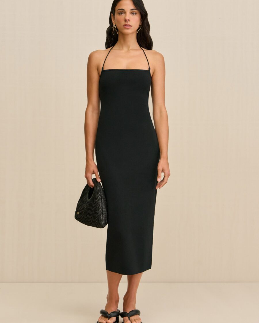 MELVILLE HALTER KNIT DRESS