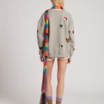 CUT OUT HEARTS SWEATSHIRT