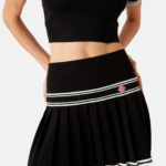 VISCOSE PLEATED MINI SKIRT