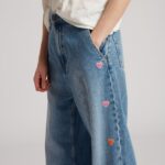 EMBROIDERED HEARTS JEANS