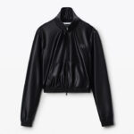 ZIP UP SATIN FAILLE JACKET