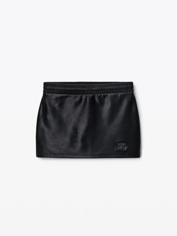 SATIN FAILLE LOGO MINI SKORT
