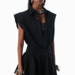 PRE STYLED COTTON SHIRT DRESS