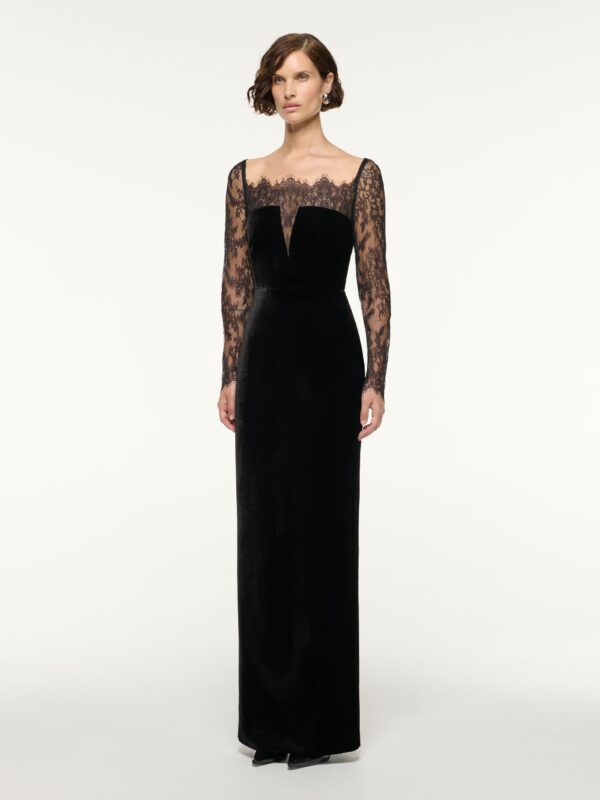 LACE AND VELVET GOWN
