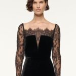 LACE AND VELVET GOWN