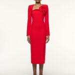 FLOWER DETAIL MIDI DRESS