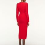 FLOWER DETAIL MIDI DRESS