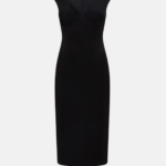 CRYSTAL STRAP DETAIL MIDI DRESS