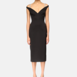 CRYSTAL STRAP DETAIL MIDI DRESS
