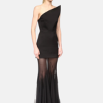 STRUCTURED UPPER AND TULLE SKIRT GOWN