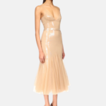 SEQUIN AND TULLE CAMI MIDI DRESS