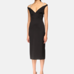CRYSTAL STRAP DETAIL MIDI DRESS