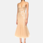 SEQUIN AND TULLE CAMI MIDI DRESS
