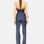 DETACHABLE FAUX-FUR TRIM CORSET TOP