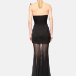 STRUCTURED UPPER AND TULLE SKIRT GOWN