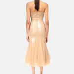 SEQUIN AND TULLE CAMI MIDI DRESS