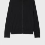MERINO WOOL ZIPPED CARDIGAN