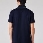 COTTON STRIPED ZIPPED POLO