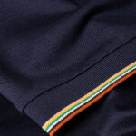 COTTON STRIPED ZIPPED POLO