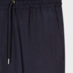 SLIM FIT DRAWSTRING WOOL PANTS