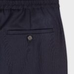SLIM FIT DRAWSTRING WOOL PANTS