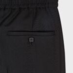 SLIM FIT DRAWSTRING WOOL PANTS