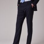 SLIM FIT WOOL PANTS