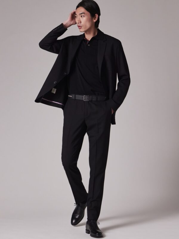 SLIM FIT WOOL PANTS