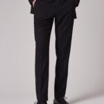 SLIM FIT WOOL PANTS