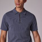 SPORT STRIPE KNITTED COTTON POLO