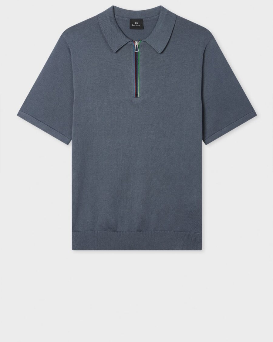 SPORT STRIPE KNITTED COTTON POLO