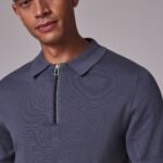 SPORT STRIPE KNITTED COTTON POLO