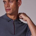 SPORT STRIPE KNITTED COTTON POLO