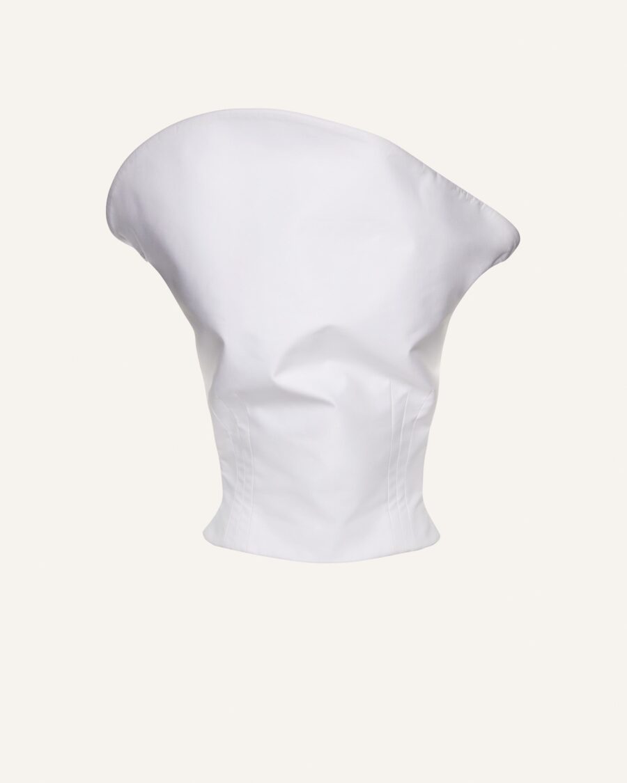 SCULPTURAL SLEEVELESS COTTON TOP