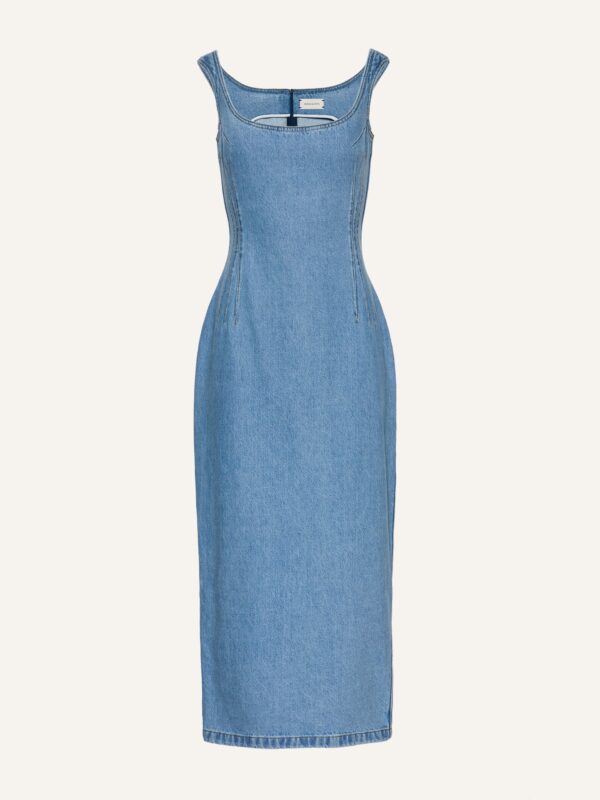 ROUND NECK DENIM DRESS