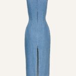 ROUND NECK DENIM DRESS