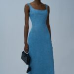 ROUND NECK DENIM DRESS