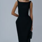 HIP PADDED MIDI DRESS