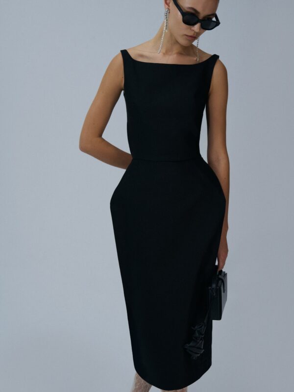 HIP PADDED MIDI DRESS