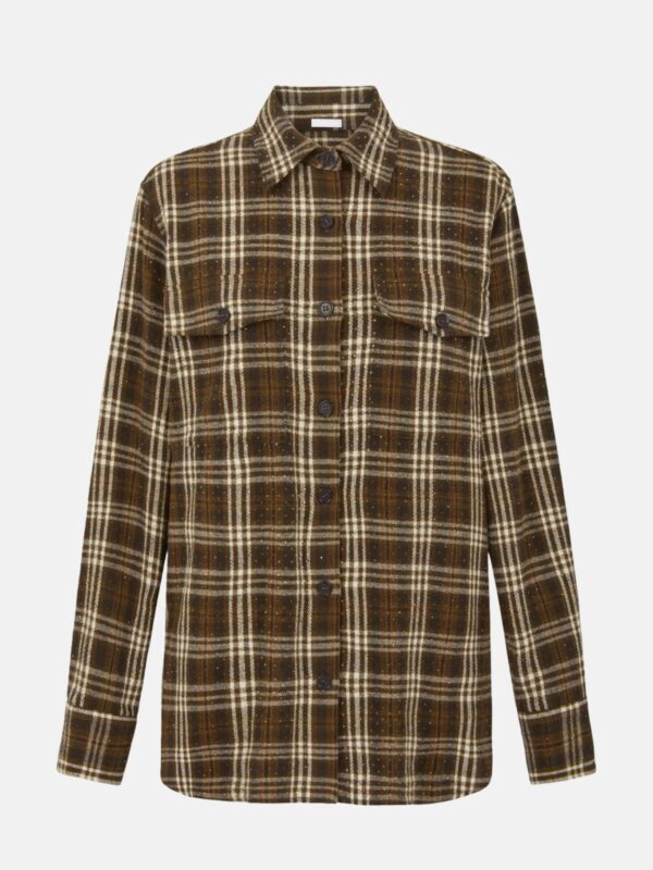 CHECK SHIRT WITH STRASS