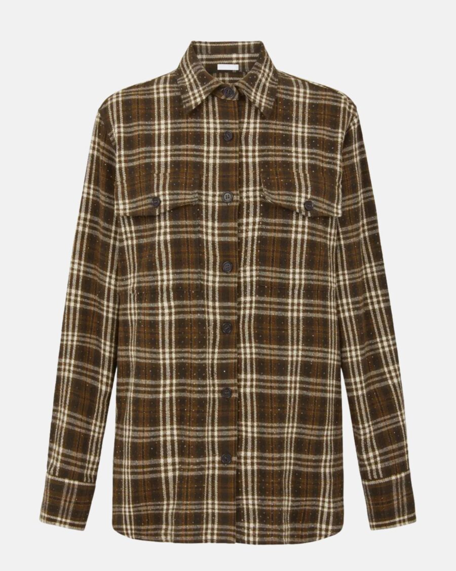 CHECK SHIRT WITH STRASS