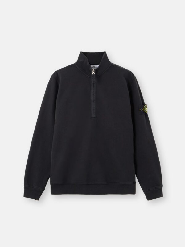 HALF ZIP ORGANIC COTTON FLEECE SWEATSHIRT