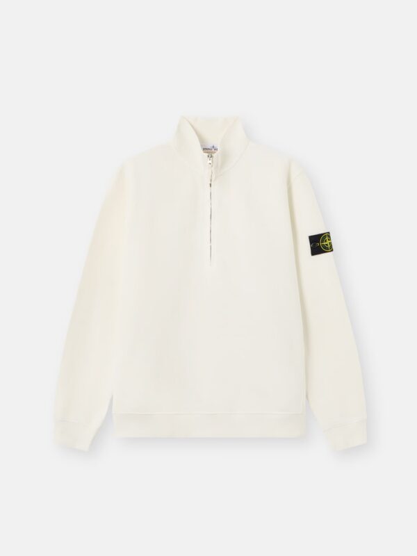 HALF ZIP ORGANIC COTTON FLEECE SWEATSHIRT