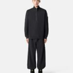 HALF ZIP ORGANIC COTTON FLEECE SWEATSHIRT