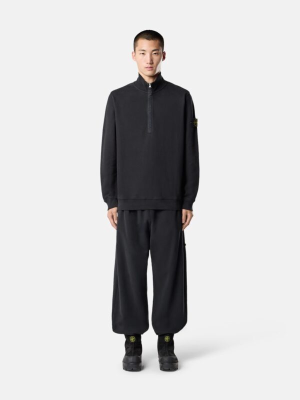 HALF ZIP ORGANIC COTTON FLEECE SWEATSHIRT