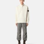 HALF ZIP ORGANIC COTTON FLEECE SWEATSHIRT