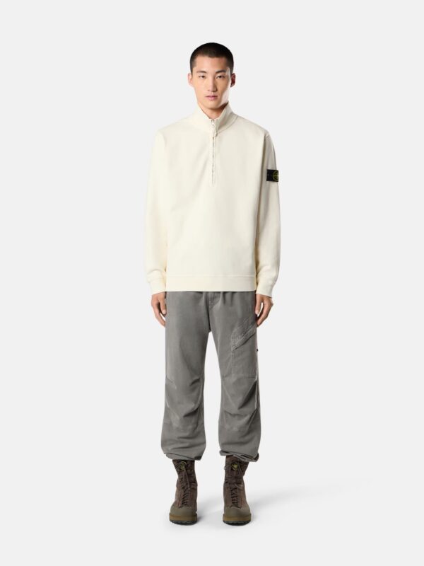 HALF ZIP ORGANIC COTTON FLEECE SWEATSHIRT