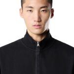 HALF ZIP ORGANIC COTTON FLEECE SWEATSHIRT