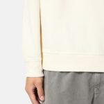 HALF ZIP ORGANIC COTTON FLEECE SWEATSHIRT